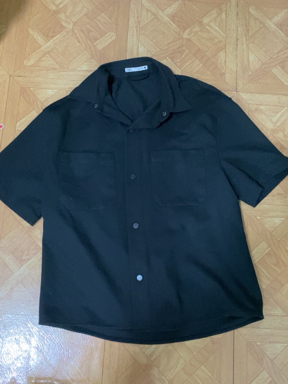 Zara Black Button-Up Shirt New without tags